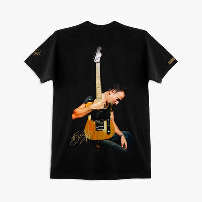 Adult Fit Bruce Springsteen Photo Tee in Black