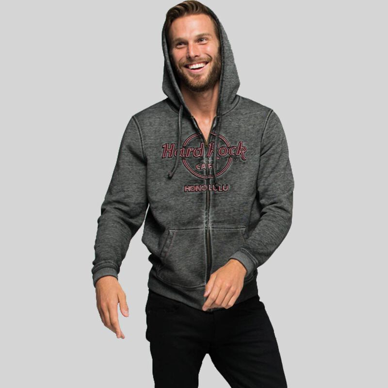 Men's Double Burnout Zip Hoodie image number 2