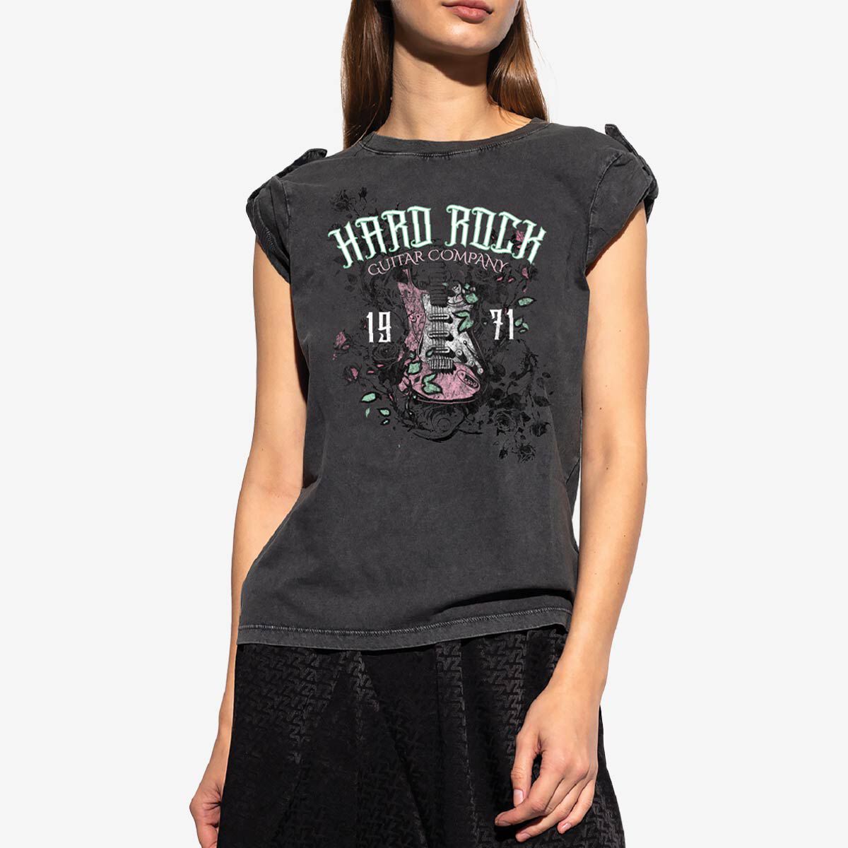 Exclusive Slim Fit Epaulet Sleeve Guitar Co x Hard Rock Tee