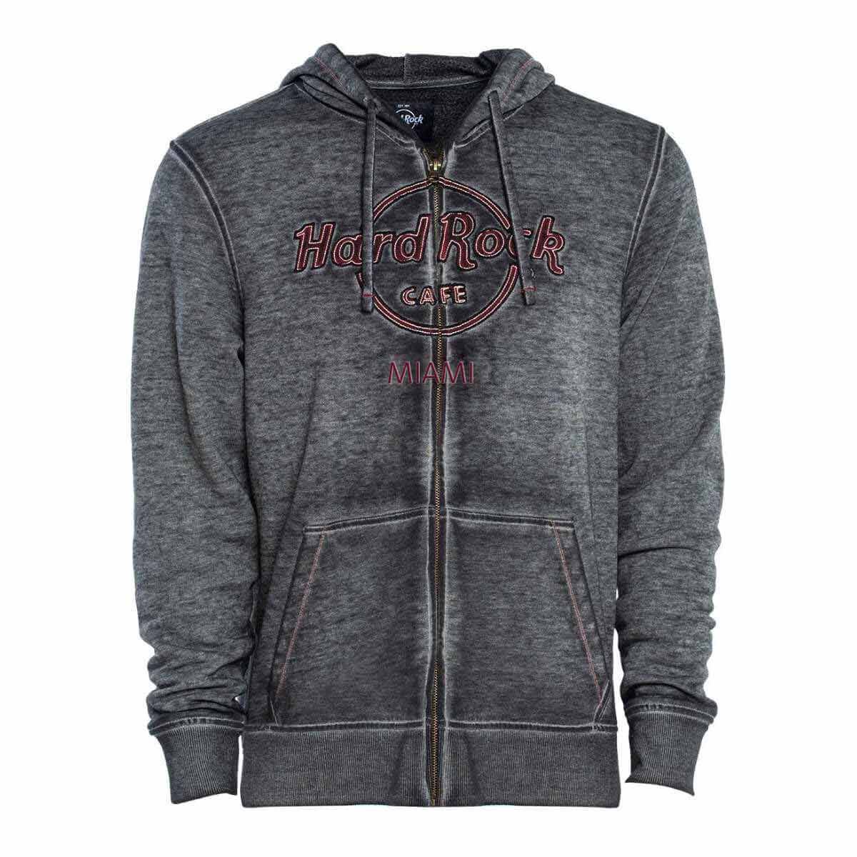HardRock ハードロック ジップパーカー グランジ y2k フェード 古着 Double Burnout Zip Hoodie | Online Rock Shop