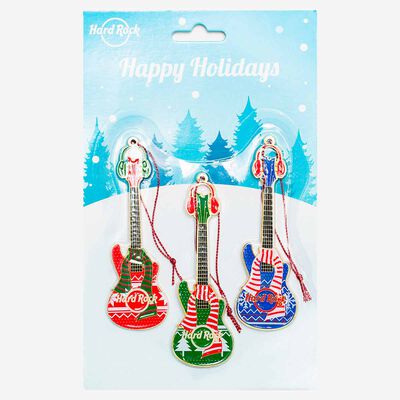 Hard Rock Guitar Trio Gift Set Collectible Ornament Hard Rock Guitar Trio Gift Set Collectible Ornament
