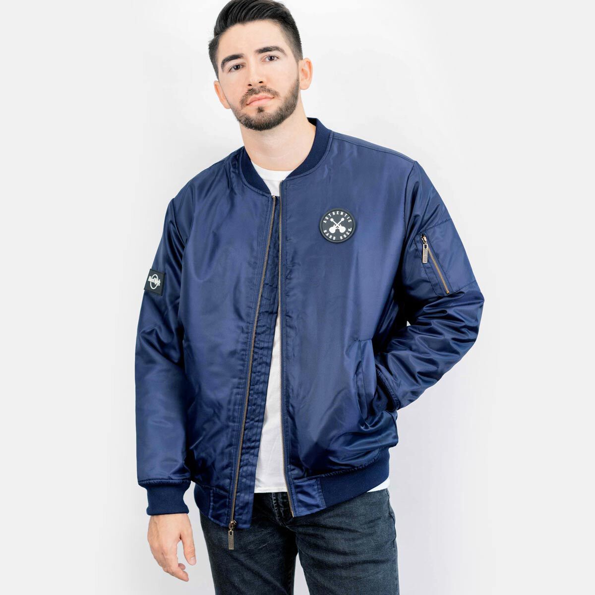 Buy Flying Machine Stand Collar Solid Bomber Jacket - NNNOW.com