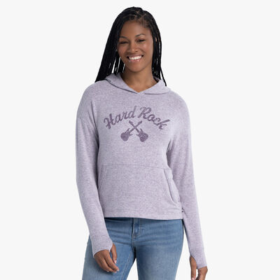 Cross Guitar Wildflower Pullover Hoodie in Wisteria Violet Cross Guitar Wildflower Pullover Hoodie in Wisteria Violet