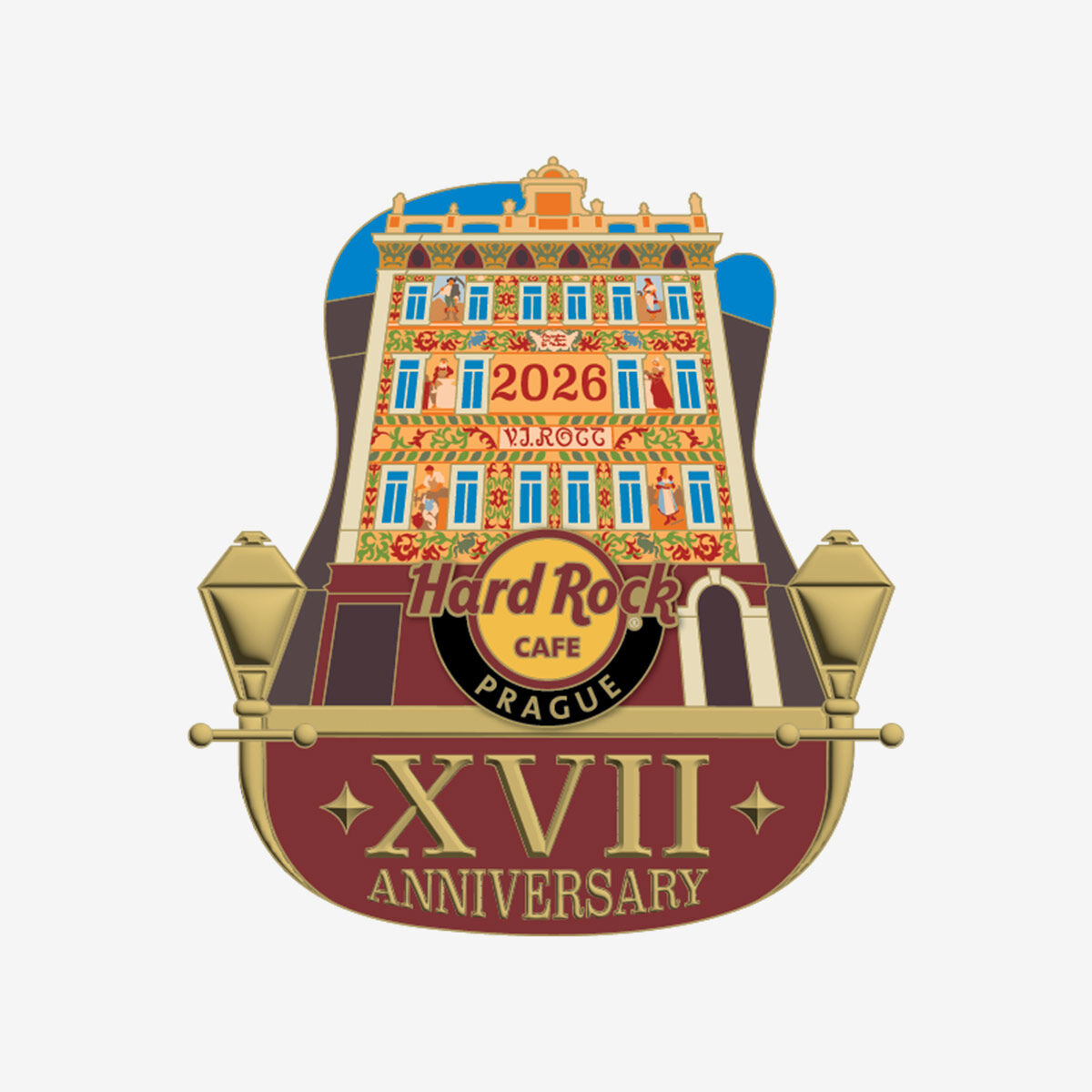 Hard Rock Cafe Prague 17th Anniversary 2026 Limited Edition Pin