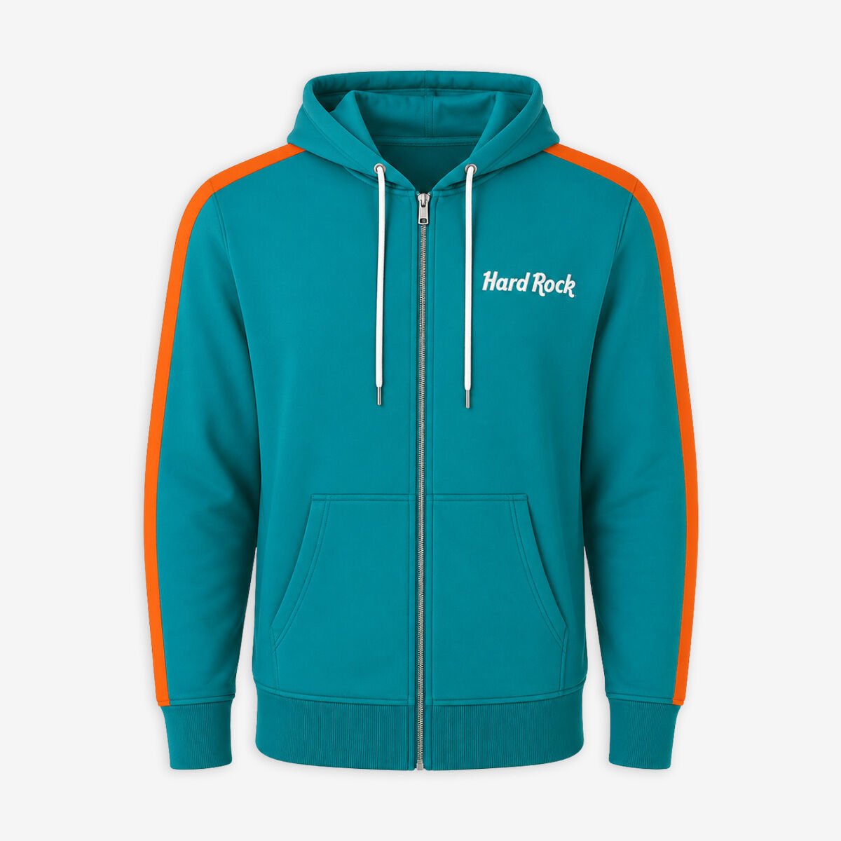 West Coast Rock Perfect Collectionー12CDs Hard Rock Cafe Miami Full Zip Fleece Hoodie Aqua Blue Orange