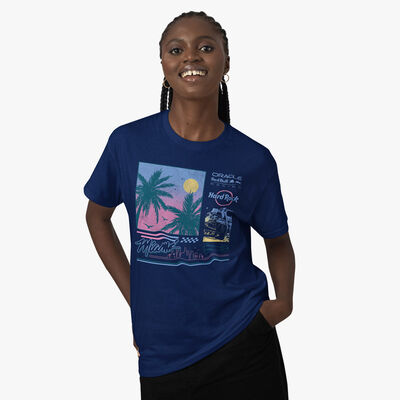 Oracle Red Bull Racing Palm Tree Tee in Navy Oracle Red Bull Racing Palm Tree Tee in Navy