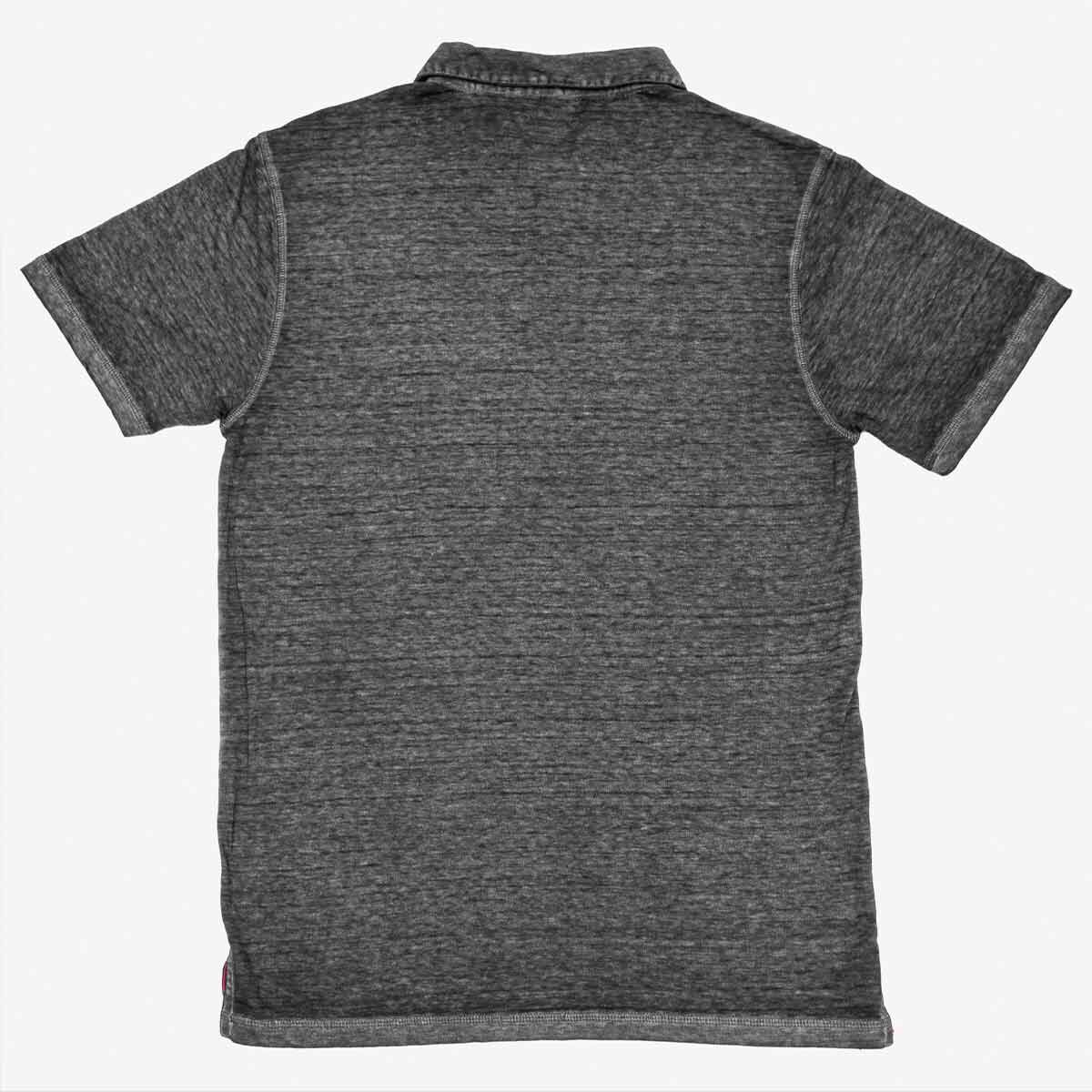 Hard Rock Guitar Company Polo in Grey with Red Stitching Online Rock Shop