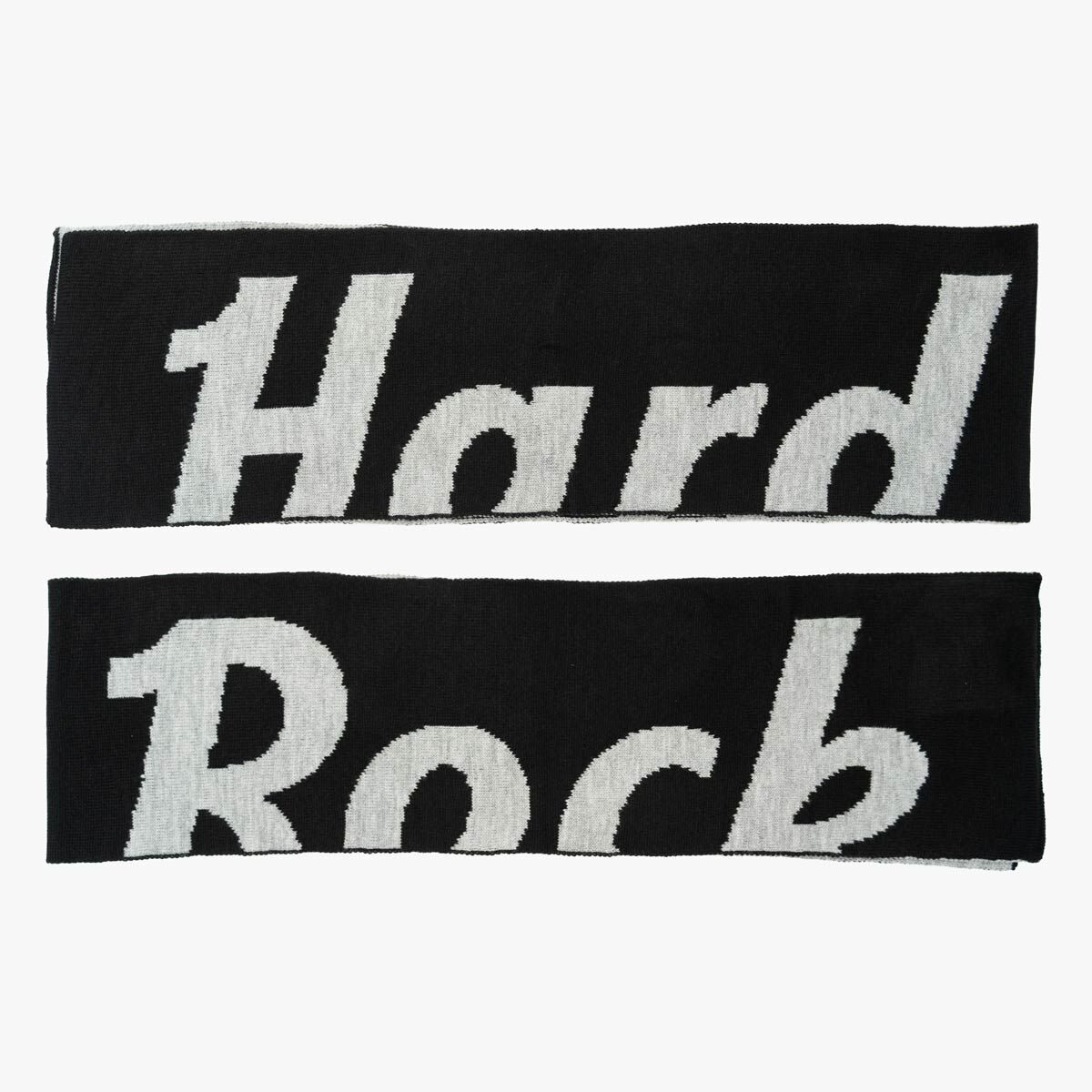 Cozy Holidays in Gray: Hard Rock Scarf and Beanie Set with Pom-Pom