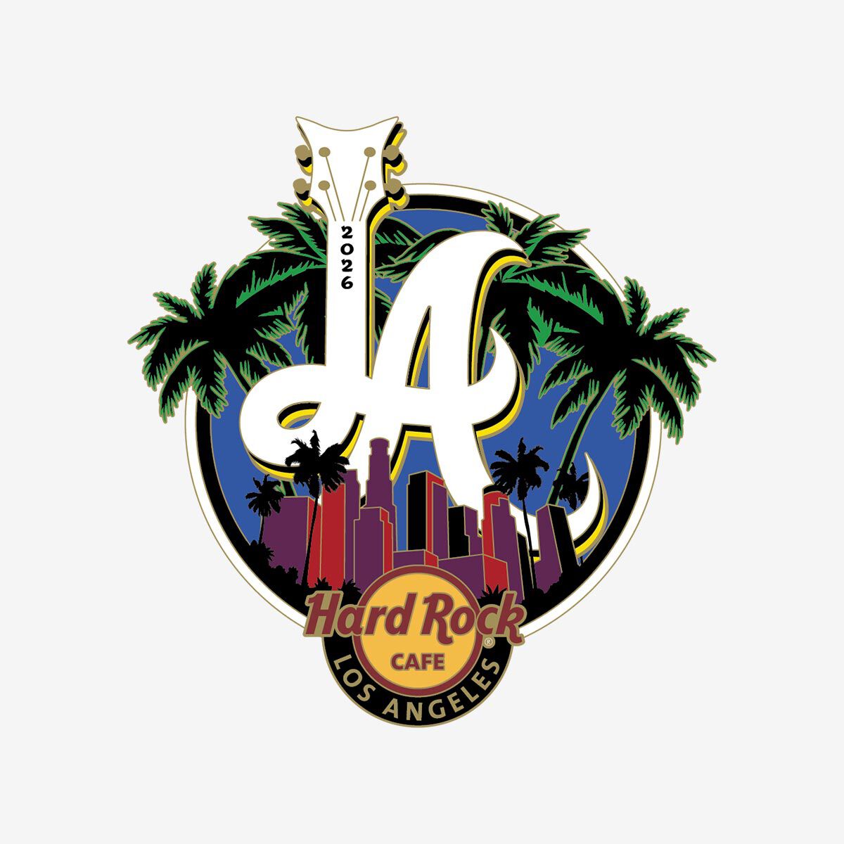 Hard Rock Cafe Los Angeles 2026 LA City Emblem Limited Edition Pin