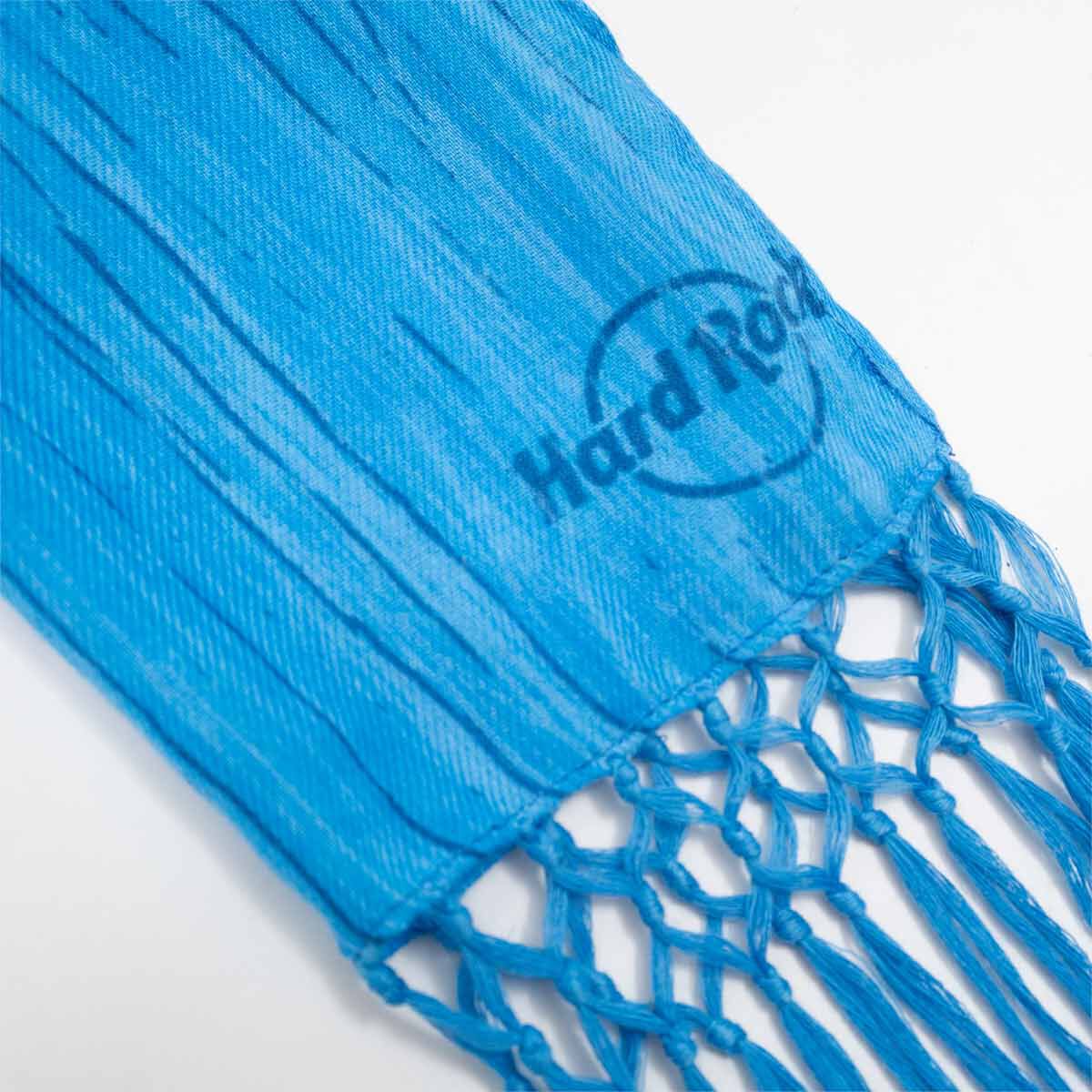 Long Fringe Guitar Scarf in Blue | Online Rock Shop