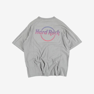 Gradient Logo Panel Tee in Gray