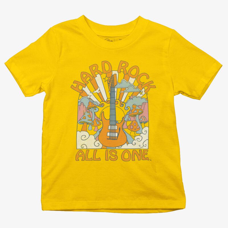 Hard Rock Youth Fit Festival Tee with All Is One Sunflower in Yellow image number 2