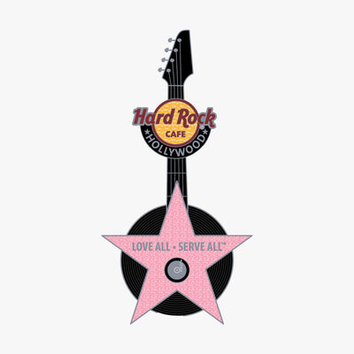 Hollywood Pink Star Guitar Pin Hollywood Pink Star Guitar Pin