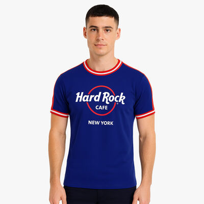 Adult Fit New York Ringer Tee in Blue and Red Adult Fit New York Ringer Tee in Blue and Red