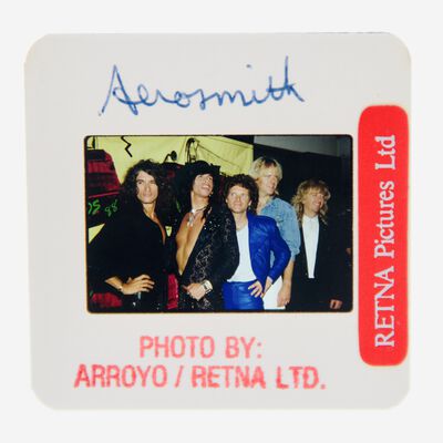 Aerosmith Original 35MM Photograph in Boxed Acrylic Case