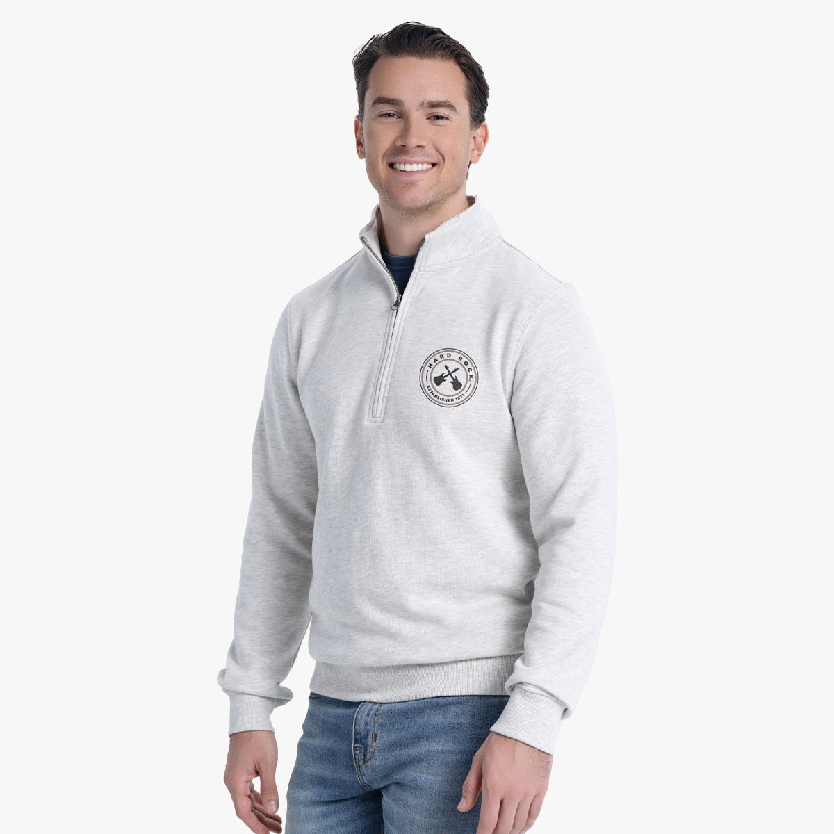 Hard Rock Cross Guitars Vintage Quarter-Zip Jacket in