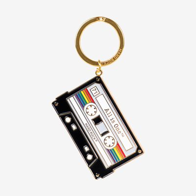 Pride Cassette Keychain with All Is One Motto Pride Cassette Keychain with All Is One Motto