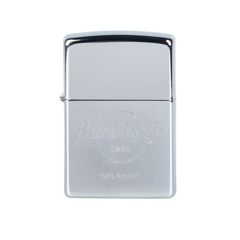 Zippo Chrome Etched Logo Lighter | Online Rock Shop