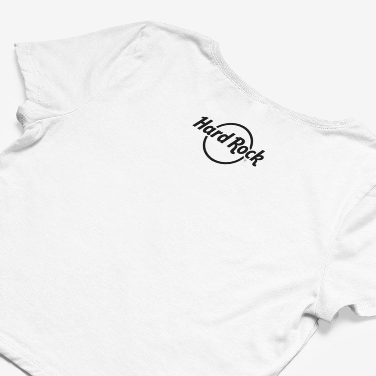 Hard Rock Pride Guitars Cropped Tee in White | Online Rock Shop