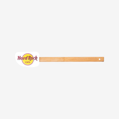 Hard Rock Cafe Logo Spatula in White with Wood Handle Hard Rock Cafe Logo Spatula in White with Wood Handle