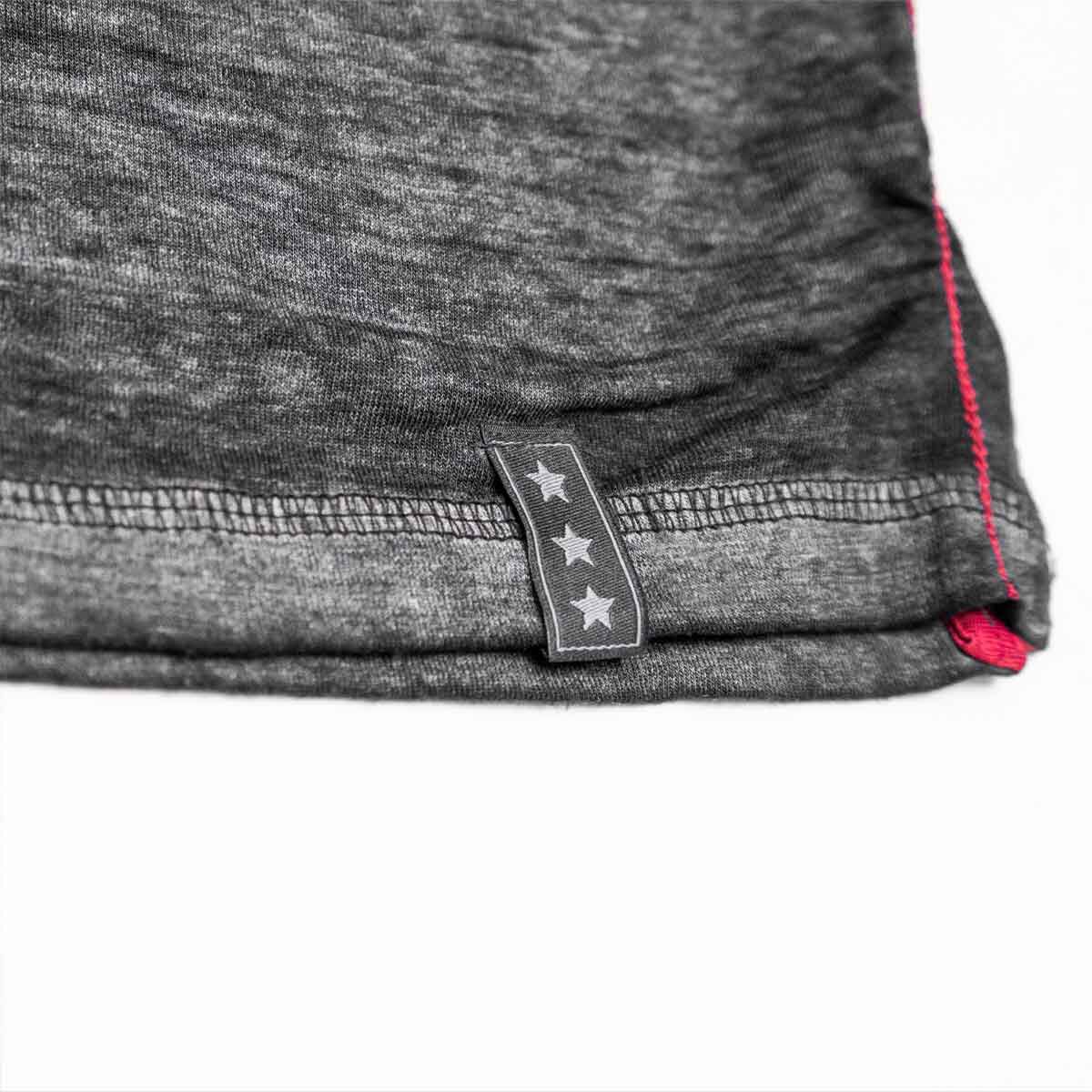 Guitar Company Polo in Grey with Red Stitching Online Rock Shop
