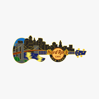 New York Skyline Guitar Pin New York Skyline Guitar Pin