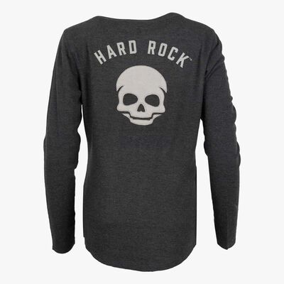 Guitar Company Lace Up Skull Thermal in Black with Skull Design Guitar Company Lace Up Skull Thermal in Black with Skull Design