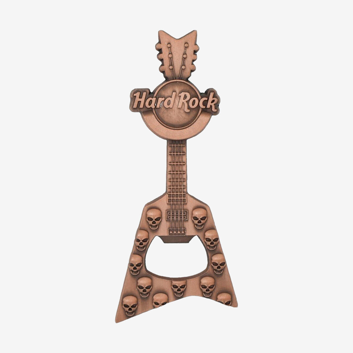 V Guitar Skulls Bottle Opener Magnet | Online Rock Shop
