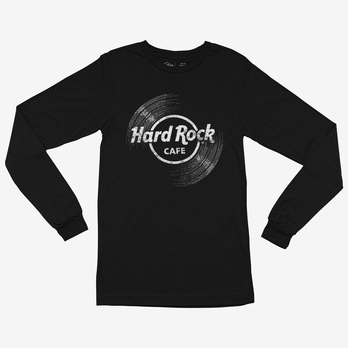 Hard Rock Vinyl Logo Unisex Longsleeve in Black