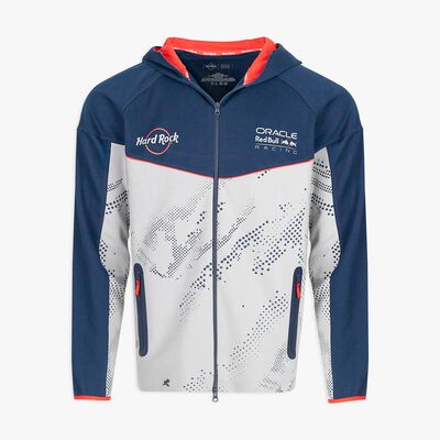 Oracle Red Bull Racing Sport Tech Zip Hoodie in Navy Grey Oracle Red Bull Racing Sport Tech Zip Hoodie in Navy Grey