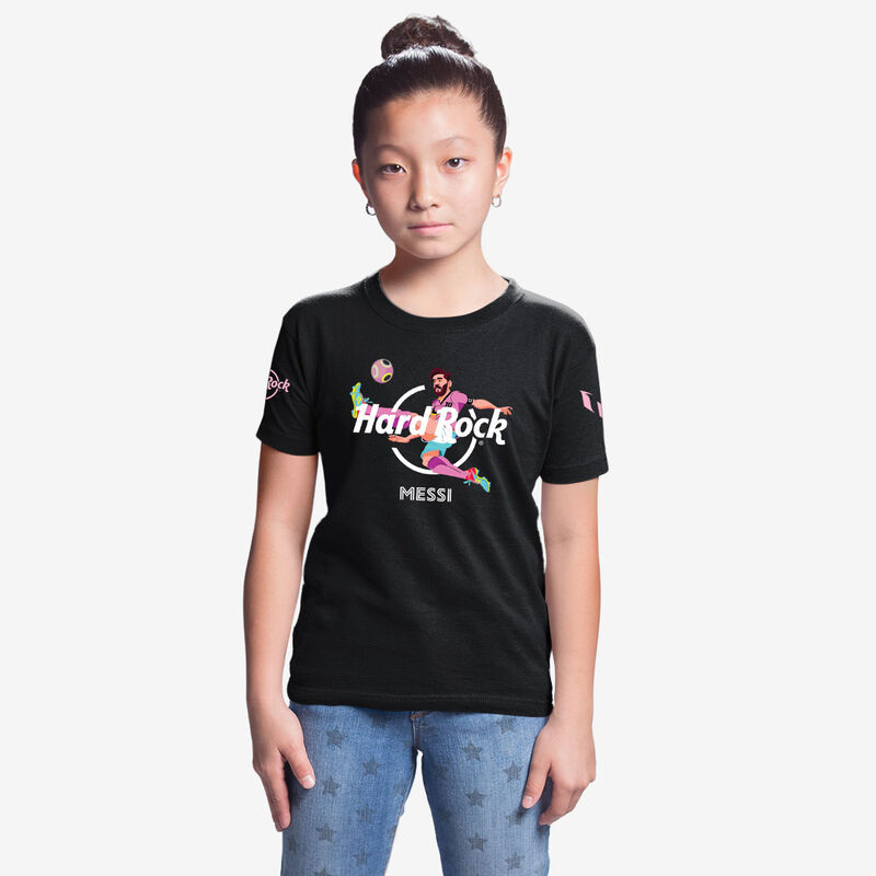 Messi x Hard Rock Kids Tee in Black image number 2