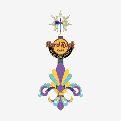 Limited Edition New Orleans Cross Fleur Guitar Pin