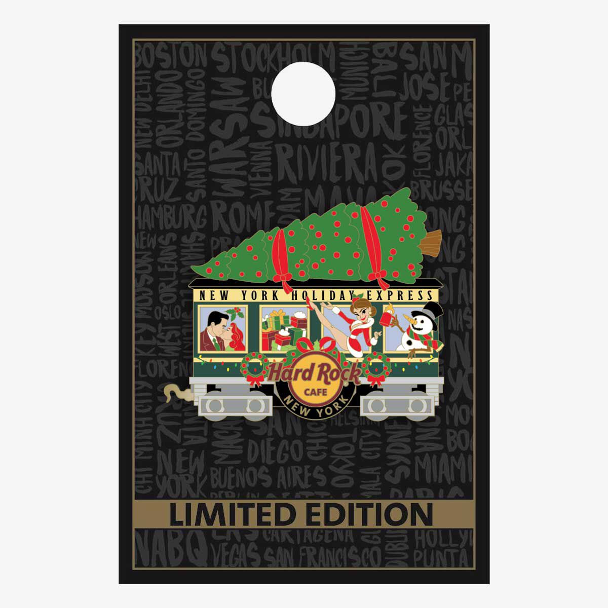 Hard Rock Cafe New York Holiday Train and Tree Limited Edition Pin