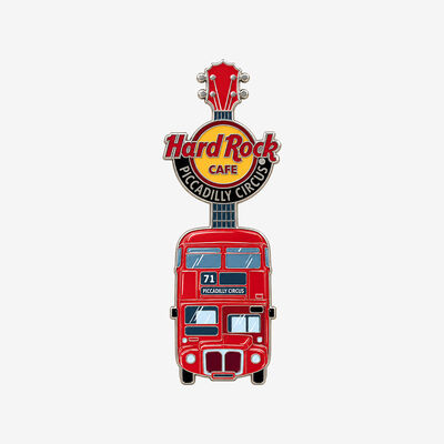 Collectible Piccadilly Circus Bus Guitar Pin