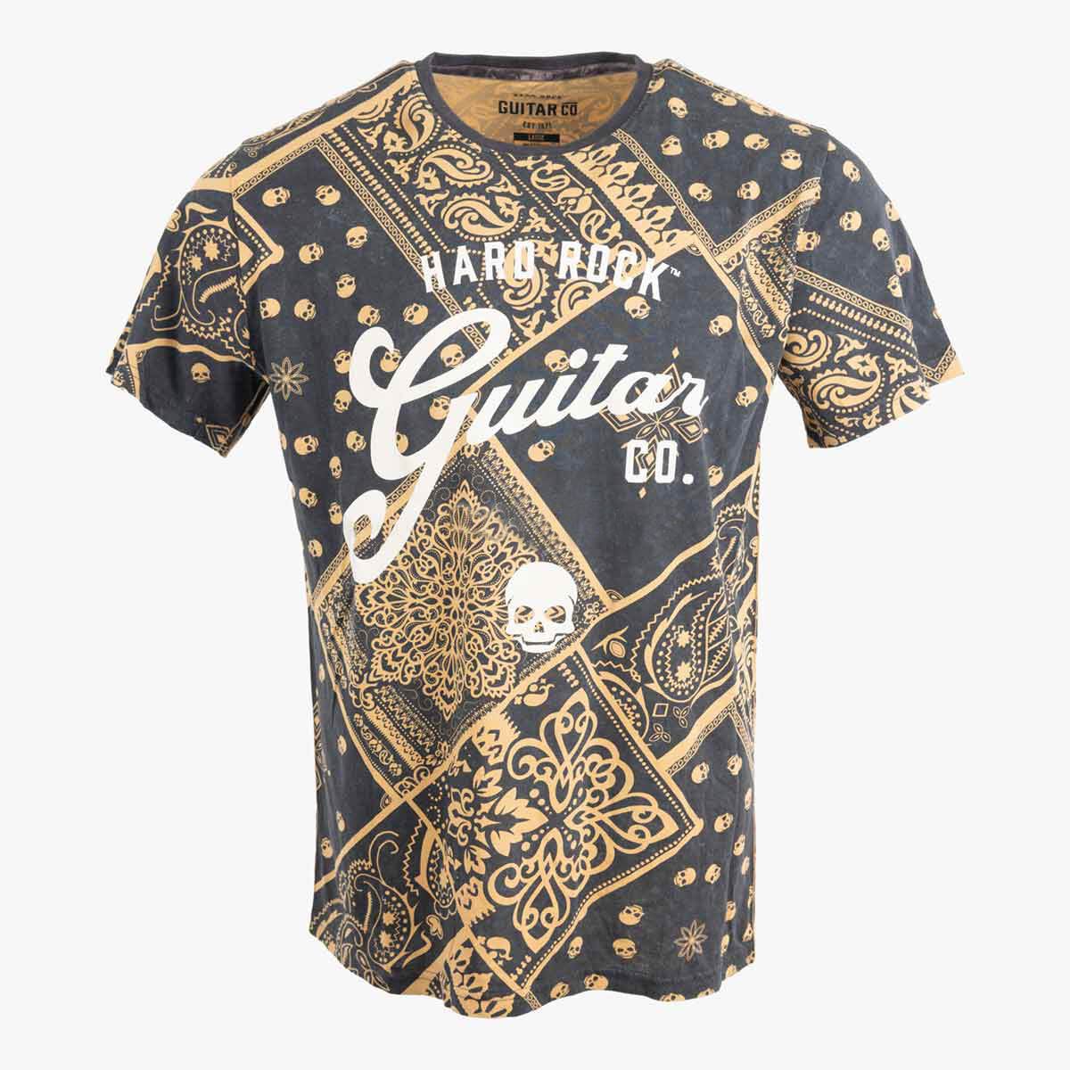 Guitar Company Adult Fit Crewneck Tee with Skull Bandana