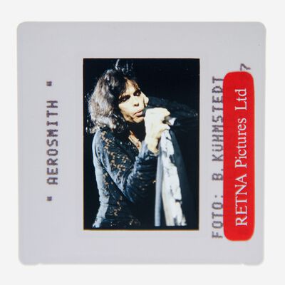 Aerosmith Original 35MM Photograph in Boxed Acrylic Case