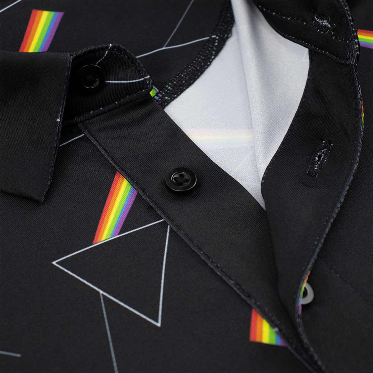 Pink Floyd Dark Side All-Over Prism Polo in Black | Online