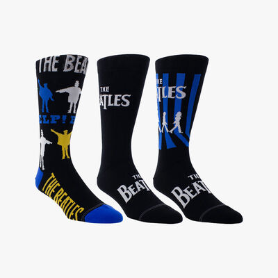 Classic Beatles 3 Pack Crew Socks
