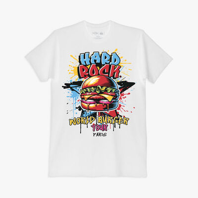 World Burger Tour Color Star Tee in White World Burger Tour Color Star Tee in White