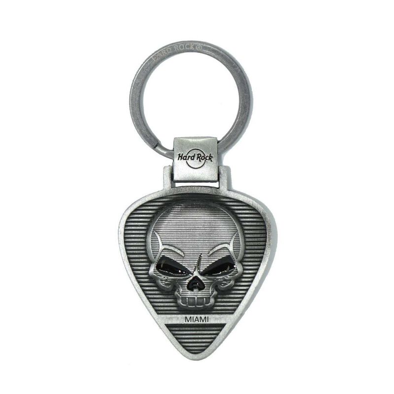 Skull Guitar Pick Keychain image number 1
