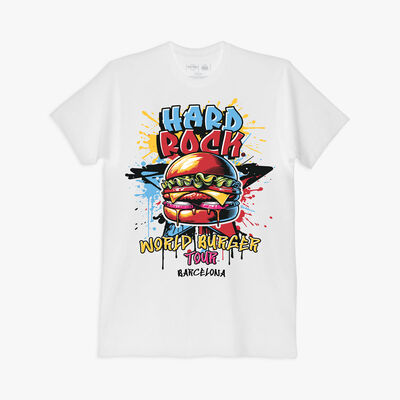 World Burger Tour Color Star Tee in White World Burger Tour Color Star Tee in White