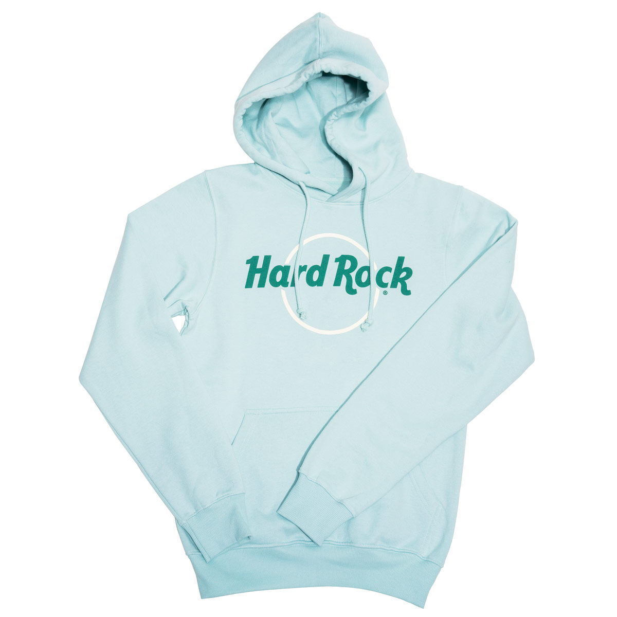 Hard Rock Adult Fit Pop of Color Hoodie in Light Aqua