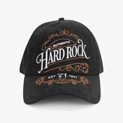 Sueded Canvas Faux Leather Hat in Black Sueded Canvas Faux Leather Hat in Black