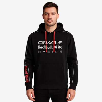 Oracle Red Bull Racing Piping Pullover Hoodie in Black Oracle Red Bull Racing Piping Pullover Hoodie in Black