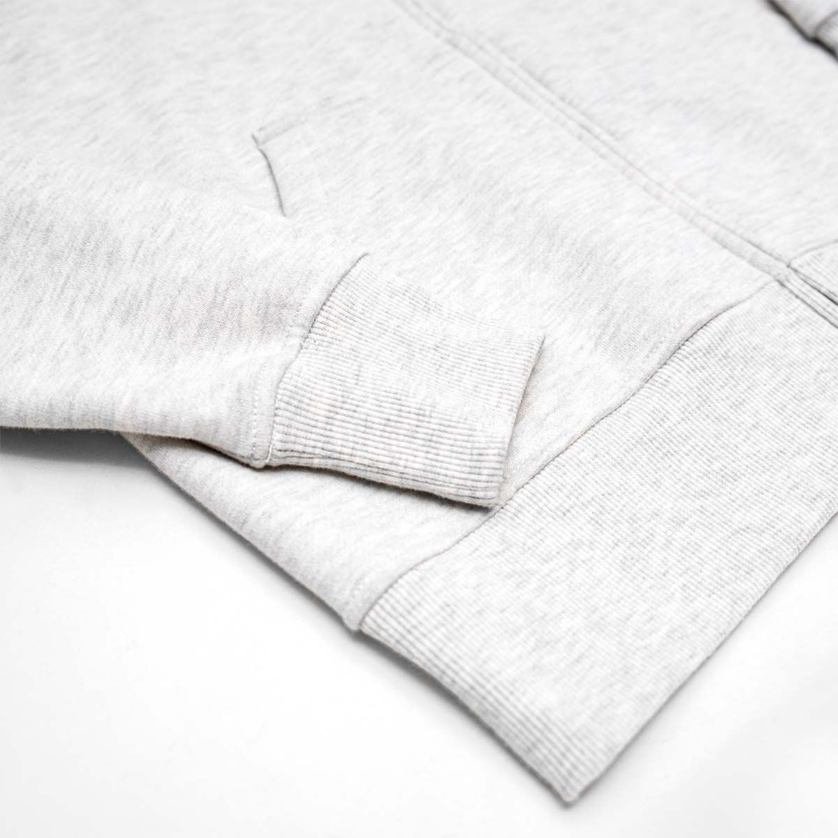 Chenille Logo Zip Hoodie In Oatmeal Heather | Online Rock Shop