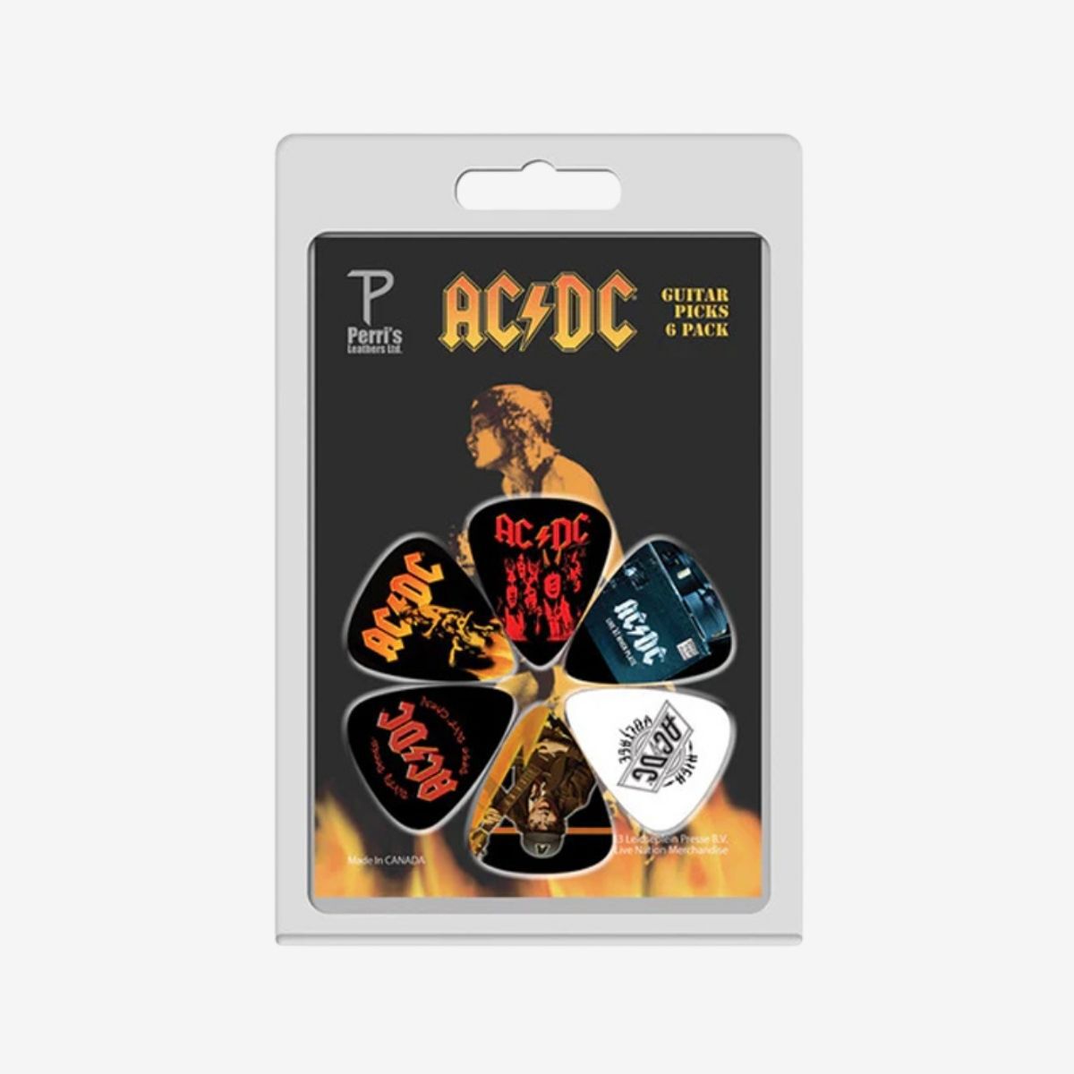 AC/DC 6 Pack Guitar Picks by Perri's Variety Set | Online Rock Shop