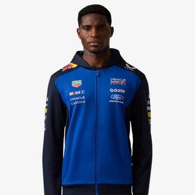 Mens Oracle Red Bull Racing 2026 Full Zip Hoodie in Blue