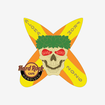 Limited Edition Honolulu 2026 Surf Skull Pin