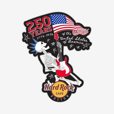 Limited Edition Boston Shredding Skeleton USA 250th Anniversary Pin