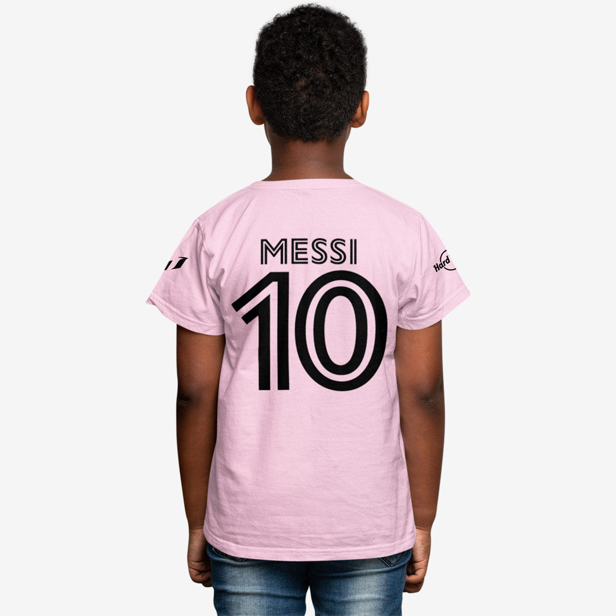 Messi x Hard Rock Kids Tee in Pink